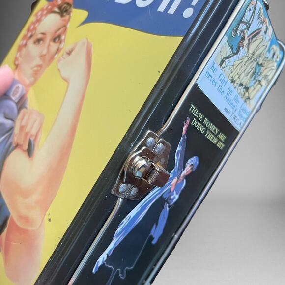 Vintage We Can Do It Women in the War Tin Lunch Pail America World War 1999 WWII - Picture 11 of 13